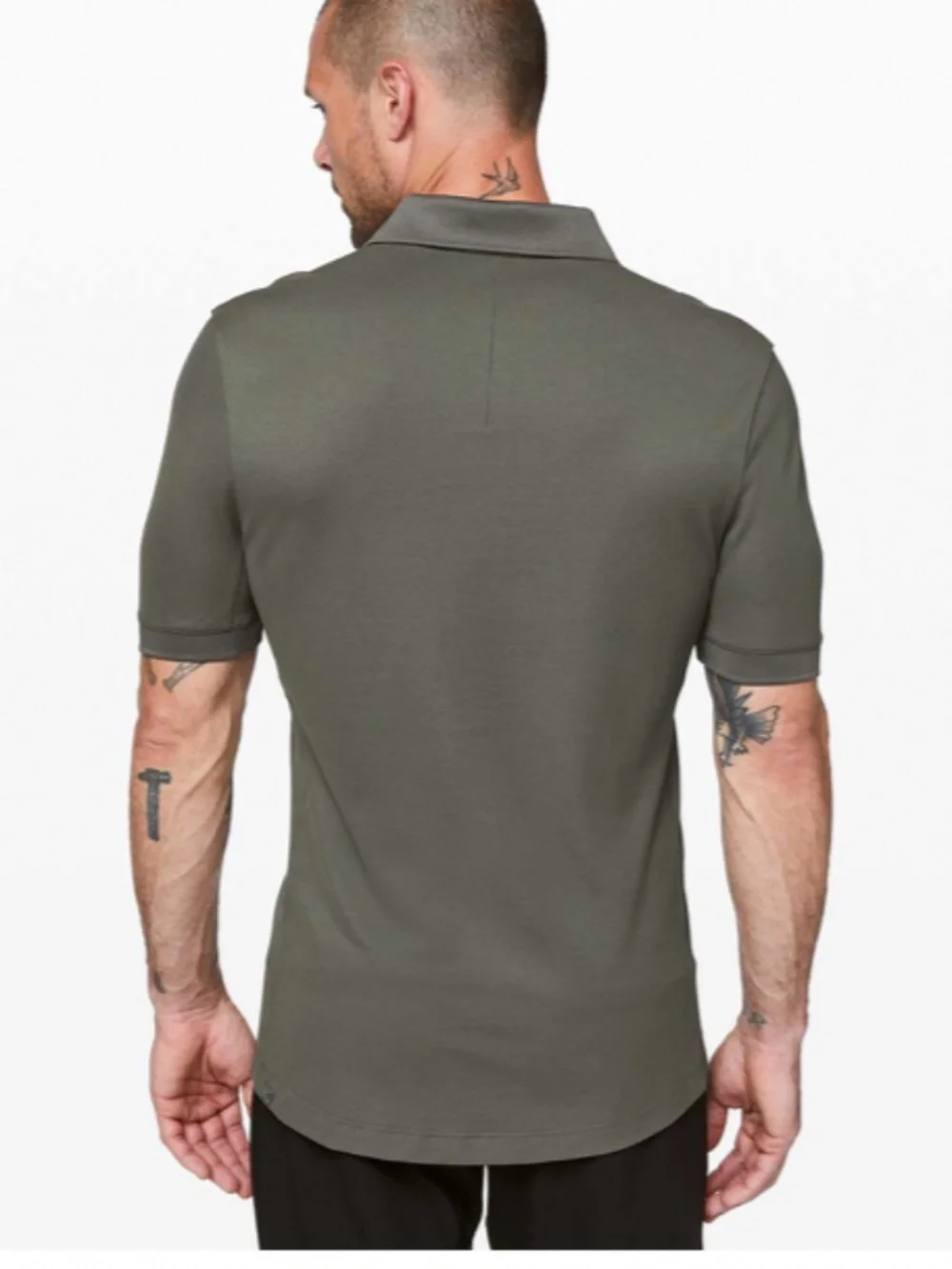 Lululemon Tech Pique Polo Grey Sage Men’s golf tennis business casual size XXL - Picture 3 of 12